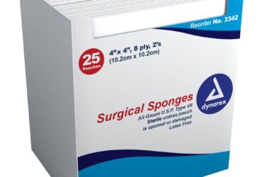Dynarex 3344 Surgical Gauze Sponge - Sterile 2's, 8" x 4" 12 Ply, 20/25/cs