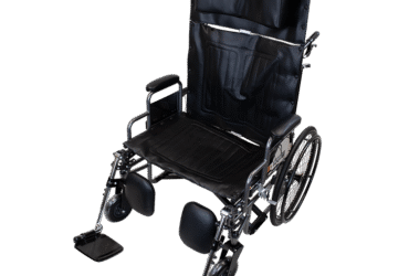 Dynarex 15015-24DELR Bariatric Reclining Wheelchair w/ ELR 24", 1pc/cs, 1pc/cs
