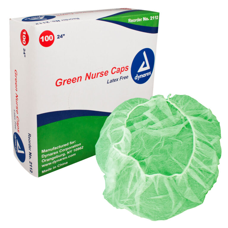 Dynarex 2112 Nurse Cap, 24", Green, 5/100/cs
