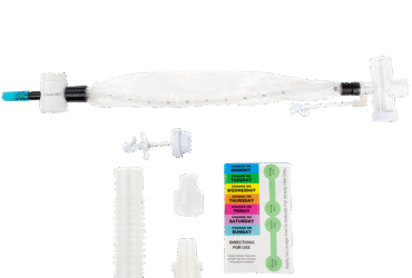 Dynarex 31013 Closed Suction Tracheal Catheter w/ Double Swivel Elbow, 16 Fr, 2/10/cs