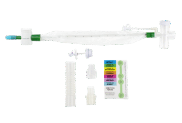 Dynarex 31002 Closed Suction Tracheal Catheter w/ T-Piece, 14 Fr, 2/10/cs