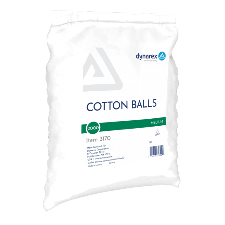 Dynarex 3170 Cotton Ball, Medium, 2/2000/cs
