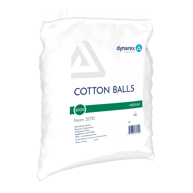 3170-Cotton-Balls_BX_72dpi.png Dynarex 3170 Cotton Ball, Medium, 2/2000/cs