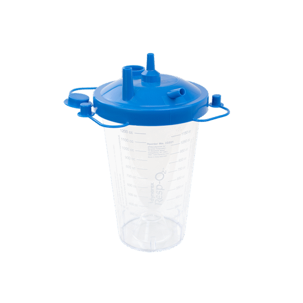 Dynarex 32200 Disposable Suction Canister w Float Valve Shutoff, 800 cc, 24/cs