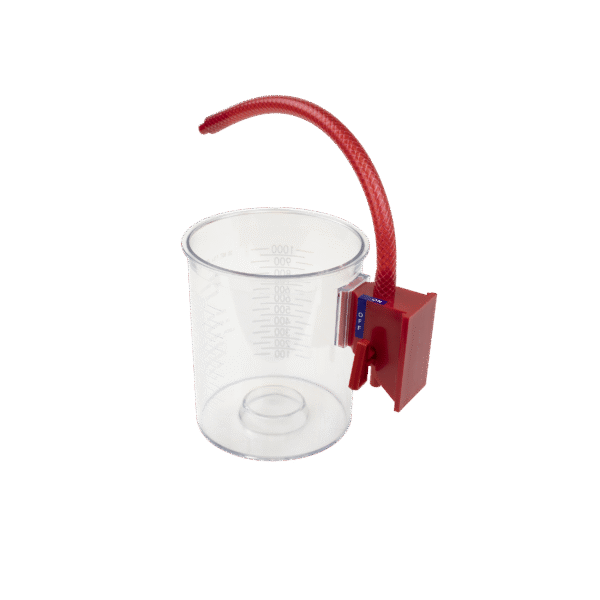 Dynarex 32250 Reusable Outer Suction Canister - Wall Mount, 1000 cc, 10/cs