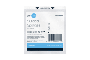 Dynarex 3333 Surgical Gauze Sponge - Sterile 2's, 3" x 3" 12 Ply, 48/25/cs