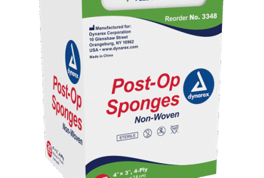 Dynarex 3348 Post-op Sponge - Sterile 2's, 4" x 3" 4 Ply, 24/25/cs