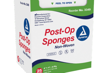 Dynarex 3349 Post-op Sponge - Sterile 2's, 4" x 4" 4 Ply, 24/25/cs