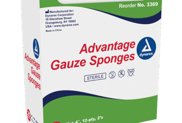 Dynarex 3369 Gauze Sponge - Sterile 2's, 4" x 4" 12 Ply, 24/25/cs