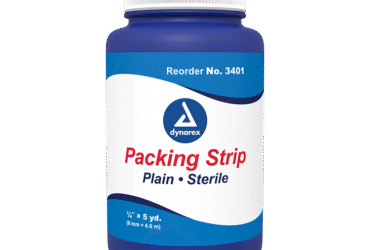 Dynarex 3401 Packing Strips Plain - Sterile, 1/4" x 5 yd, 12/cs