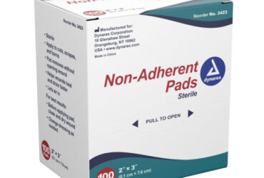 Dynarex 3423 Non-Adherent Pads - Sterile, 2" x 3", 12/100/cs
