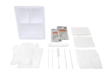 Dynarex 35006 Tracheostomy Care Kit - Three Compartment Tray, w/Hydrogen Peroxide, 20/cs