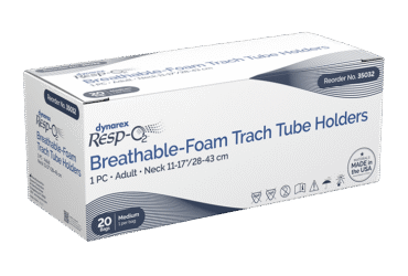 Dynarex 35032 Breathable-Foam Trach Tube Holder, 1-Piece, Medium, Adult, 6/20/cs