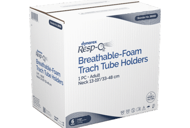 Dynarex 35033 Breathable-Foam Trach Tube Holder, 1-Piece, Large, Adult, 6/20/cs