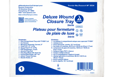 Dynarex 3534 Deluxe Wound Closure Trays, 20/cs