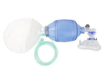 Dynarex 36000 Manual Pulmonary Resuscitator (MPR), Mask Reservoir Bag, Ox, Adult, 6/cs