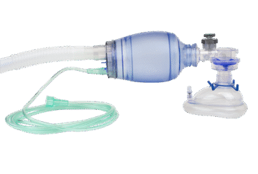 Dynarex 36004 Manual Pulmonary Resuscitator (MPR) Mask, Reservoir Tubing,, Pediatric, 6/cs