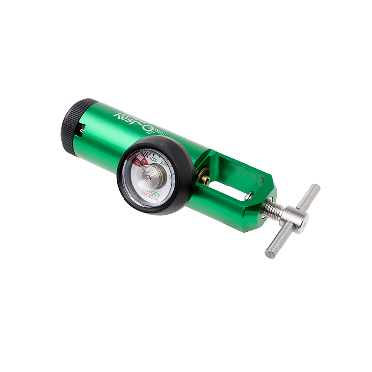 Dynarex 36351 CGA 870 Oxygen Regulator - 0-8 LPM, 0-8 LPM, Barb Outlet, Brass-Sl, 5/1/cs