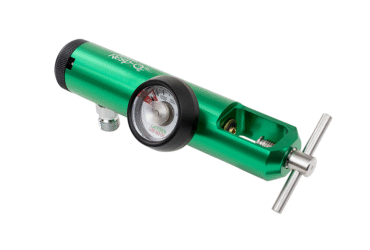 Dynarex 36359 CGA 870 Extended Oxygen Regulator - 0-15 LPM, 0-15 LPM, DISS Outlet, Brass-S, 5/1/cs