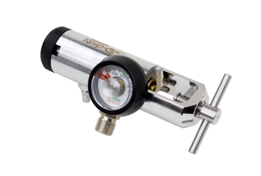 Dynarex 36361 CGA 870 Oxygen Regulator - All Brass - 2-DISS Outlet - 0-25, 0-25 LPM, Barb & 2-DISS Outlet, 5/1/cs