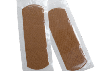 Dynarex 3632 ColorFit Adhesive Fabric Bandages - Brown, 3/4" x 3", 24/100cs