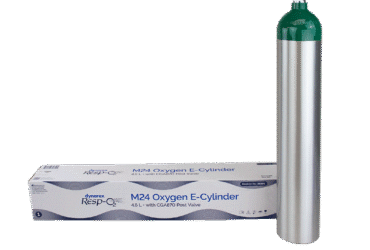 Dynarex 36390 M24 - Oxygen E-Cylinder (post valve), 4.6 L, 1pc/cs