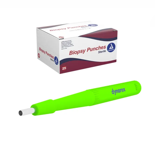 Dynarex 4088 Biopsy Punches, 2.5 mm, Green, 25/bx