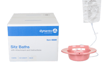 Dynarex 4228 Sitz Bath w/ Attachment & Instructions, 2 qt., Mauve, 10/cs