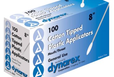 Dynarex 4321 Cotton Tipped Plastic Applicator Large Tip, 8", 10/100/cs