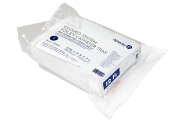 Dynarex 5004 Closed Circuit / Closed System Foley Catheter Tray, 12 Fr, 10/cs