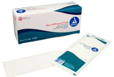 Dynarex 3438 Non-Adherent Pads - Sterile, 3" x 8", 12/50/cs
