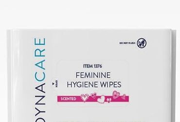Dynarex 1376 Feminine Hygiene Wipe Pack - 40 wipes per pack, 5.5" x 8", 12/cs