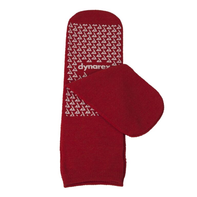 Dynarex 2188 Universal Slipper Socks, Red, 48/cs