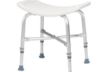 Dynarex 10325-4 Bariatric Shower Chair w/out Back, White, 1pc/bx,4bx/cs