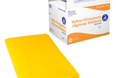 Dynarex 3519 Yellow Emergency Highway Blanket (economy), 54" x 80", 50/cs
