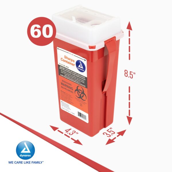Dynarex 4623 Sharps Containers, 2 qt., 60/cs