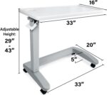 Vaunn Medical 880DX Adjustable Overbed Exam Table – Light Gray – 1 per Unit