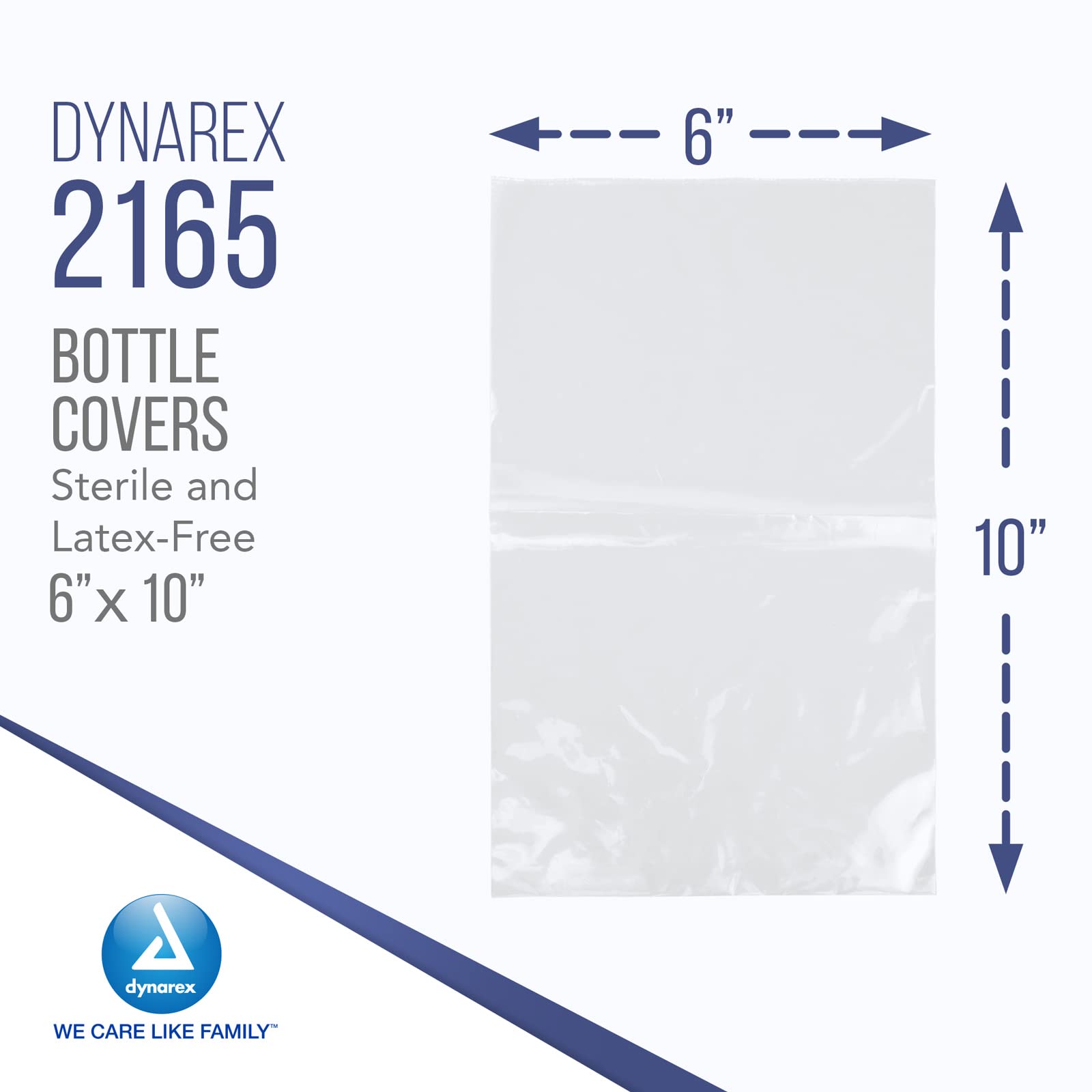 Version 1.0.0 Dynarex 2165 Bottle Covers, 6" x 10", Large, 20/500/cs