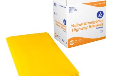 Dynarex 3518 Yellow Emergency Highway Blanket (premium), 54" x 80", 25/cs
