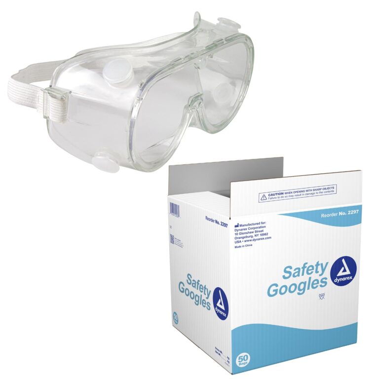 Dynarex 2297 Protective Eye Goggles, Anti-Fog, 1pc/bag,50/cs