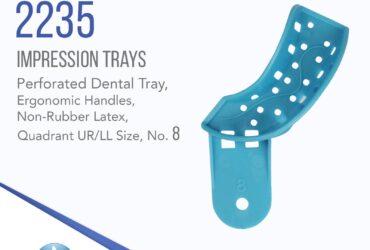 Dynarex 2235 Quadrant Impression Tray UR/LL, No. 8, 12pc/bag,10 bags/cs