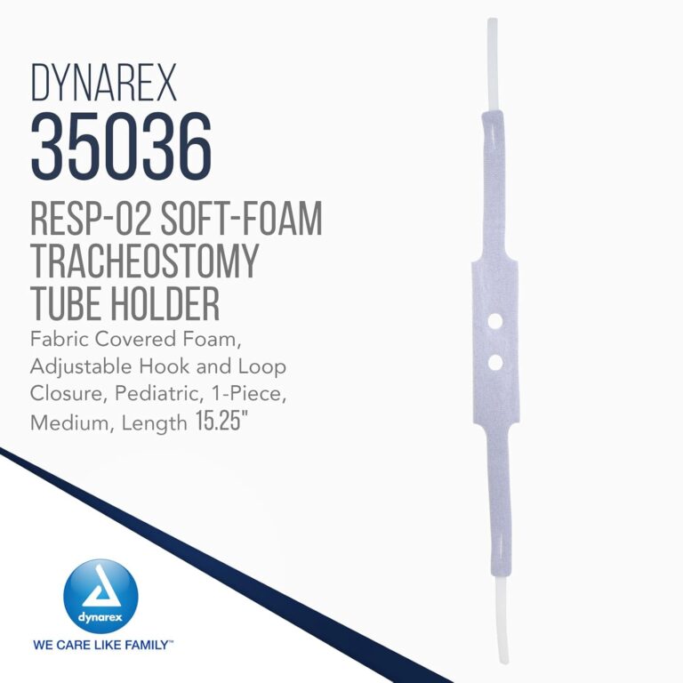 Dynarex 35036 Soft-Foam Trach Tube Holder, 1-Piece, Medium, Pediatric, 100/cs