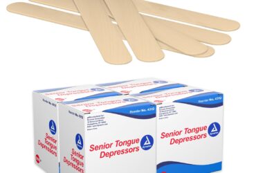 Dynarex 4312 Tongue Depressors Wood - Non-Sterile, 6", Senior, 10/500/cs