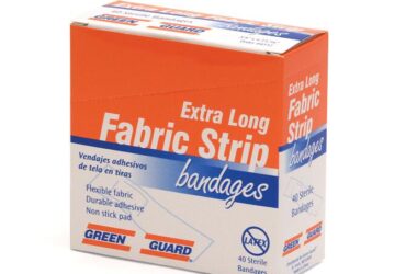 Dynarex 3621 Flexible Fabric Adhesive Bandages XLong - Sterile, 3/4" x 4 11/16", 24/40/cs