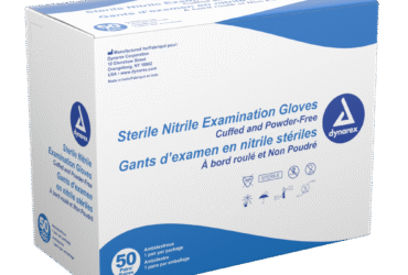 Dynarex 6528 Nitrile Sterile Exam Gloves, Pairs, Small, Powder-Free, 8/50pr/cs