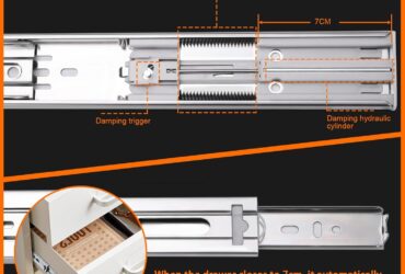 Dynarex RPRF-04DS Cabinet Drawer Slide - 12", 1 pr., Silver