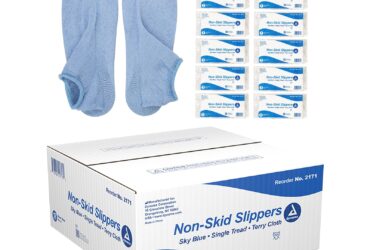 Dynarex 2171 Non-Skid Slippers, Medium, Sky Blue, 12/cs