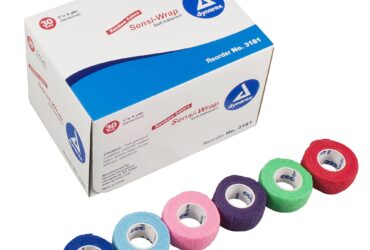 Dynarex 3181 Sensi Wrap, Self-Adherent, 1" x 5 yd Assorted (5/color), 30/cs