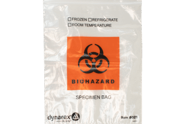 Dynarex 8021 Specimen Bags, 8" x 10", 1.8mil, 10/100/cs