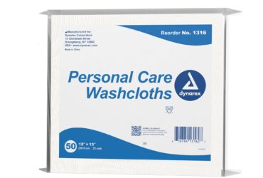 Dynarex 1316 Personal Care Washcloth, 12" x 13", 16/50/cs